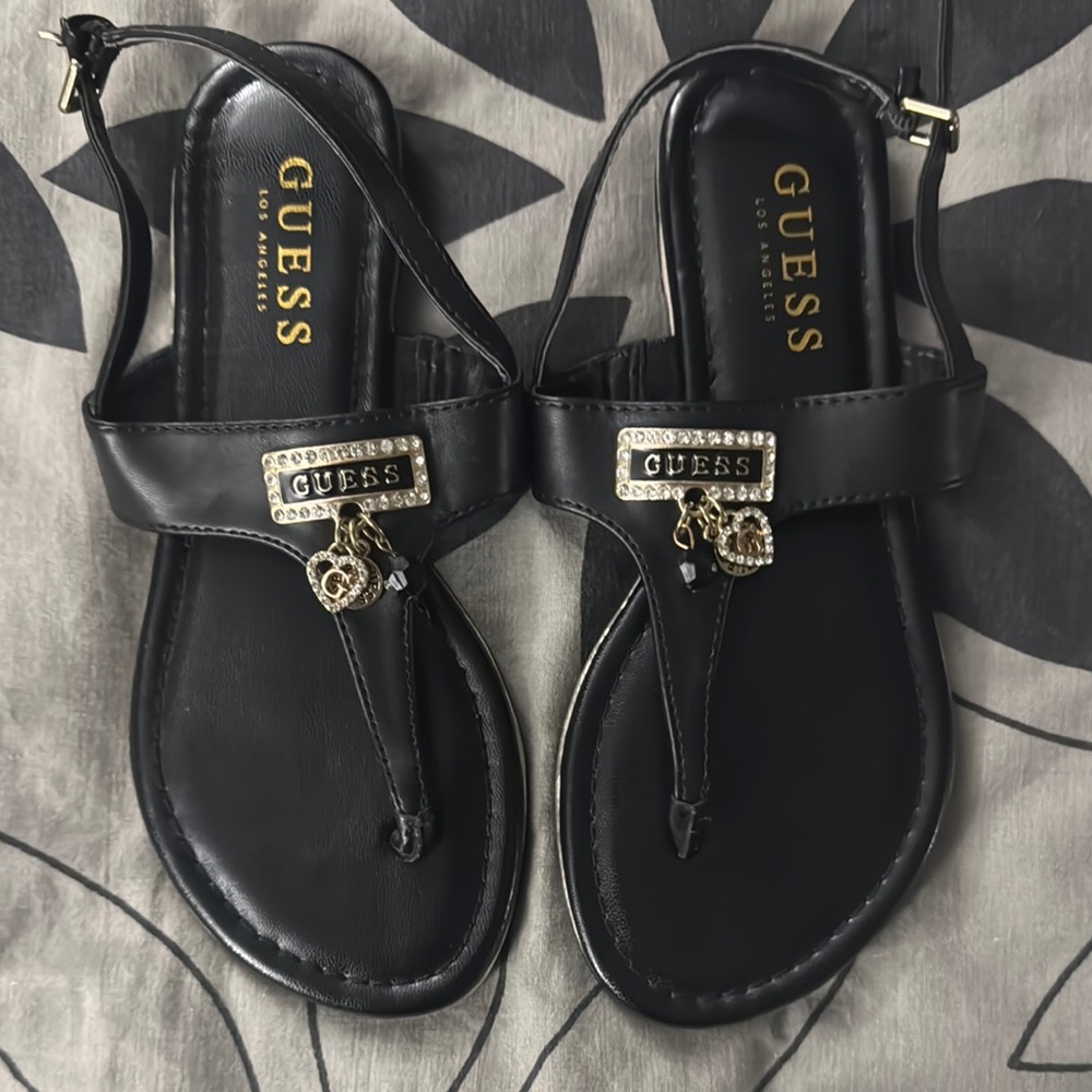 GUESS Black Thong Sandals